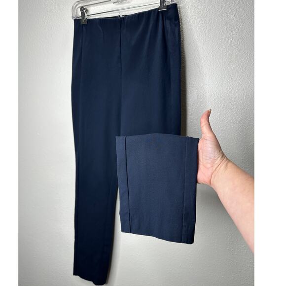 rag & bone Navy Blue Stretch Back Zip High Waist Trouser Pants 8 - Picture 1 of 11